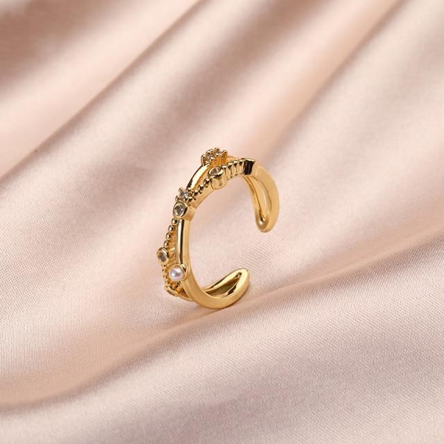 Ins Tide Adjustable Stainless Steel Rings For Women Simple Temperament Engagement Wedding Rings Fashion Jewelry Wholesale 2022