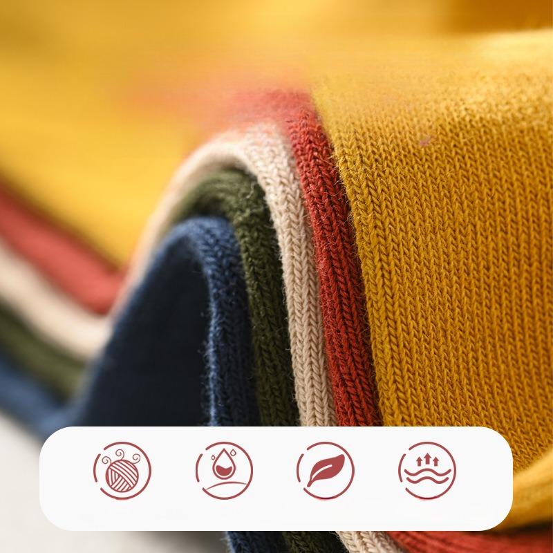 Pure Cotton Long Socks, Anti-odor White Women's Socks for Spring and Autumn, All-cotton Mid-length Socks for Autumn and Winter