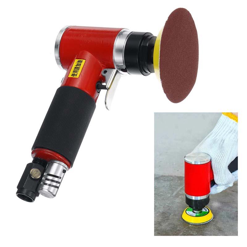 Mini High-speed Pneumatic Sander Polisher Machine 5 Inch Air Sander With Push Switch Sanding Pad Polishing Grinding Tool