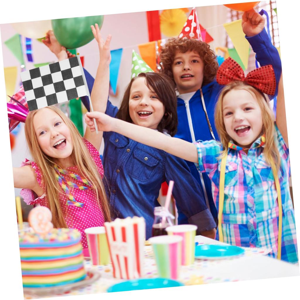 PHENOFICE Birthday Racing Decorations: 1 Set of Race Car Party Decoration Flags for Racing Car Birthday Party Decorations