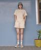 SNOWPEAK APPAREL Waffle Women'S Shorts (S25Mwfkh37) Pastel Yellow