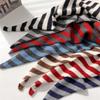 Knitted Scarf Women  Wool Winter Warm Scarves Bright  Stripe Design Thickened Shawl Soft Triangle Pashmina Neck