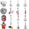 New 925 Silver Chef Cap Teacher Stethoscope Pendant Bead Charm Bracelet Necklace Jewelry Accessories