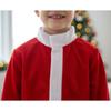 DONGRI Patch Shop Kinder Weihnachtsmann Kostüm, 4-teiliges Set, Mütze, Jacke, Hose und Gürtel, Weihnachtsoutfit (80 cm)