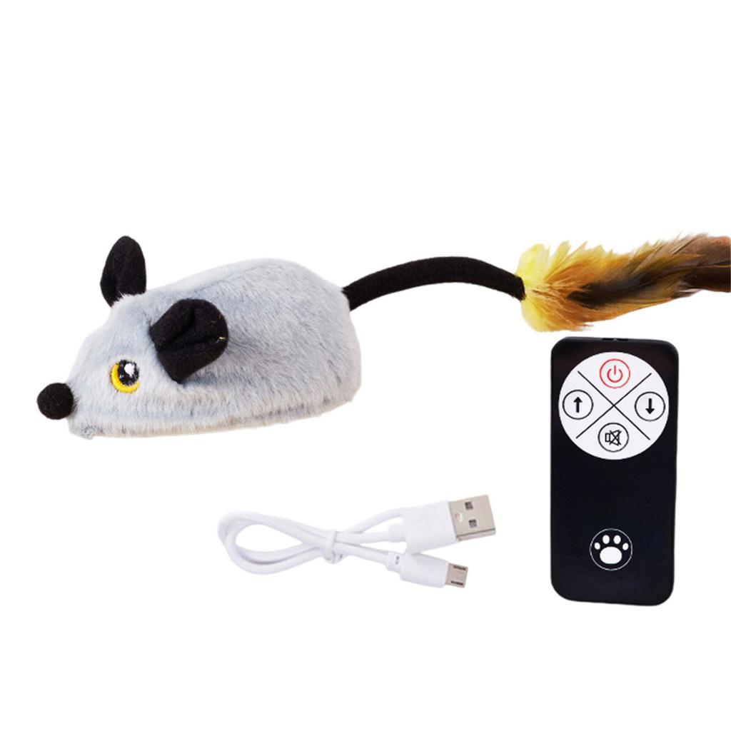 Katzen Automatisches Spielzeug mit Fernbedienung Spielzeugmaus Elektrisches Bewegliches Spielzeug Automatisches Spielzeug Katzen und Feliden Spaß Übung