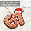 Gingerbread - Style Christmas Ornament Number 67 with Santa Hat Festive Hanging Decoration for Christmas Tree Home & Holiday