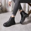 Big-headed Ankle Boots, Retro Leather Boots, High-top Women's Shoes