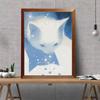 Diamond Painting Kit Glowing White Cat Design Full Drill Canvas Art Relaxing Handmade Craft Gift for Women Adults Wall Decor DIY Hobby