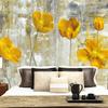 European Style Vintage Yellow Flower Backdrop Wall 3d Mural Wallpaper Hotel Dining Room Art Wallpaper