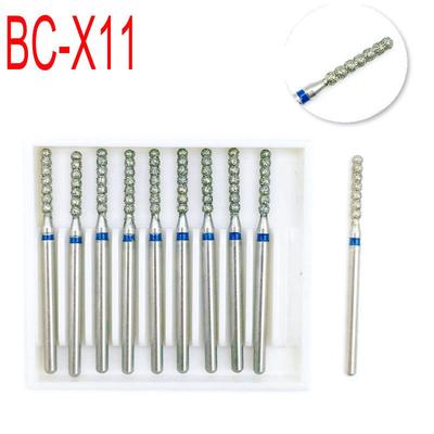 10 pezzi frese diamantate dentali trapano dia-frese per manipoli ad alta velocità diametro manico medio 1,6 mm strumenti dentista BC-X11