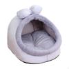 Bed Cute Enclosed Cat House Tent Comfortable Washable Cushioned Sleeping for Dogs