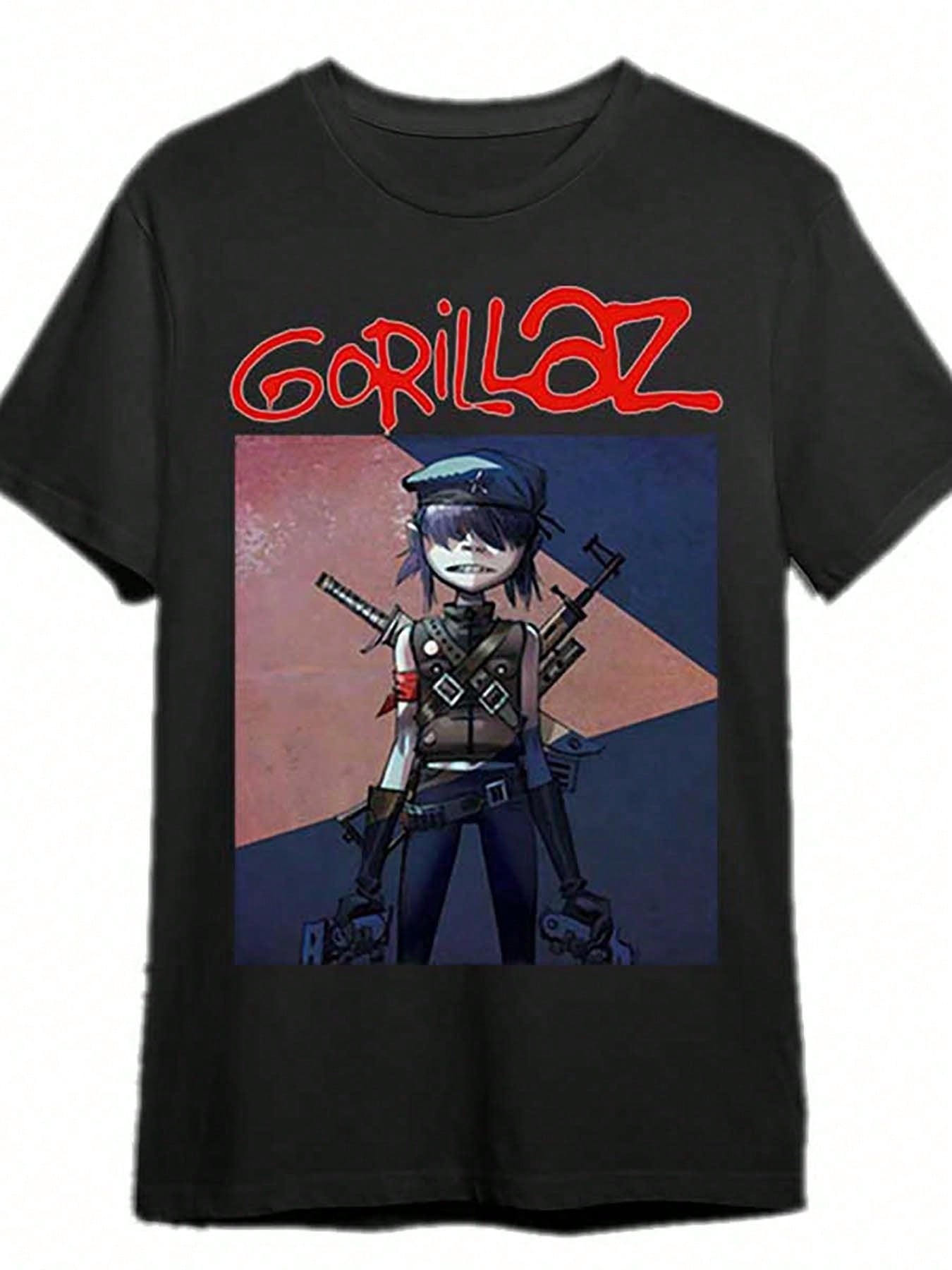

Virtual Band Gorillaz TShirt Timothy Chalamet Mens Short Sleeve Fun Pattern TShirt Collection Black PR 337601 4XL