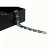 Ceramic Magnetic Men's Bracelet with Double Crescent Design - Multi-Color Electroplated Style
