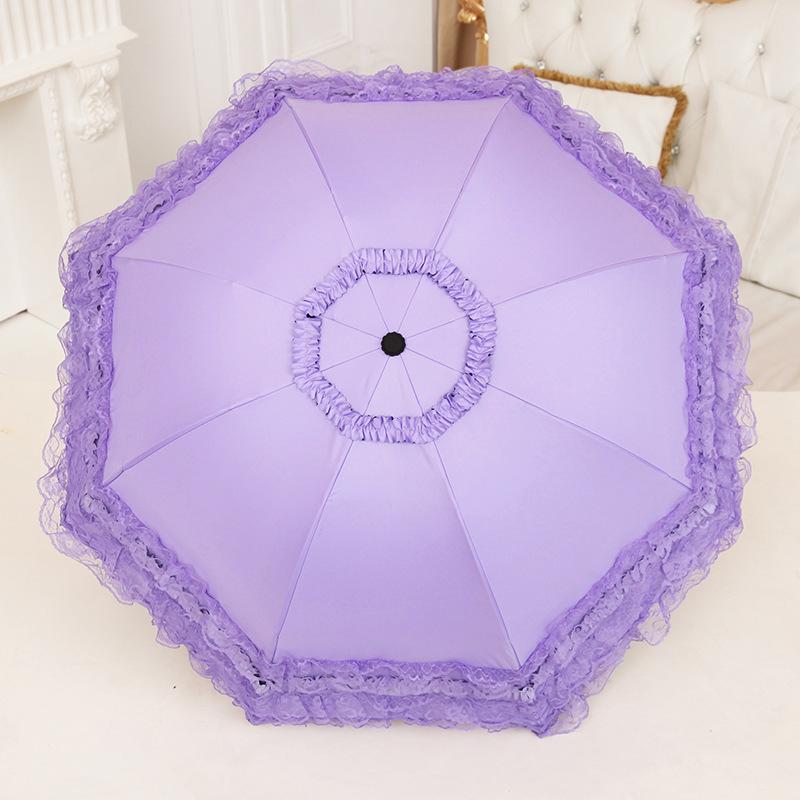 Krajkový skládací deštník Módní UV ochrana Slunečník Princezna Deštník Deštník Ultra lehký slunečník Dámské