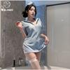 Sexy Lingerie Sweetheart Nurse Sexy Zipper Cosplay Hot Nurse Split Hip Skirt