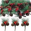 10Pcs Set Gift Box Decoration Mini Pine Needles Christmas Decoration Ornaments Christmas Tree Accessories Pine Needles Pine Cones