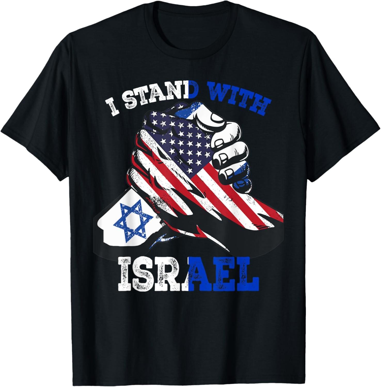 Support I Stand With Israel Jewish Heritage Israeli Flag T-Shirt S разноцветный