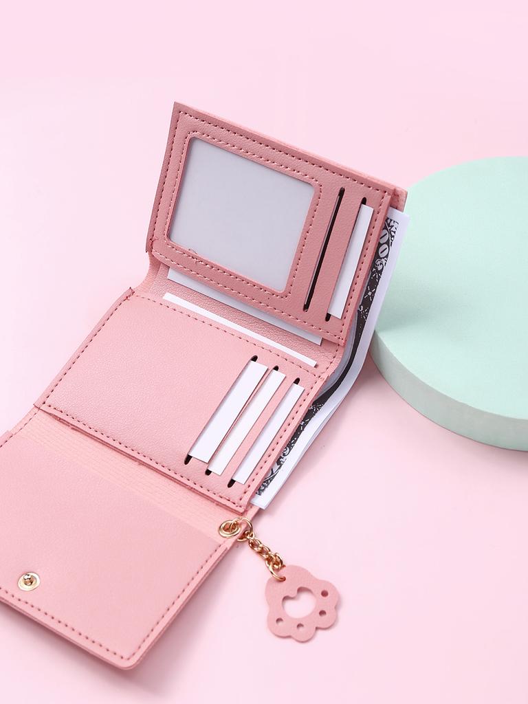 Dámská roztomilá kočičí peněženka Krátká peněženka z PU kůže Držák karet Pytlík na peníze Kreativní peněženka