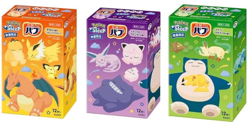 

Bub Pokemon Sleep Medicated Bath Salts, 12 Tablets x 3 Boxes, Natural Lavender Sweet Chamomile, Orange Flower Scent, Quasi-drug, Limited Edition