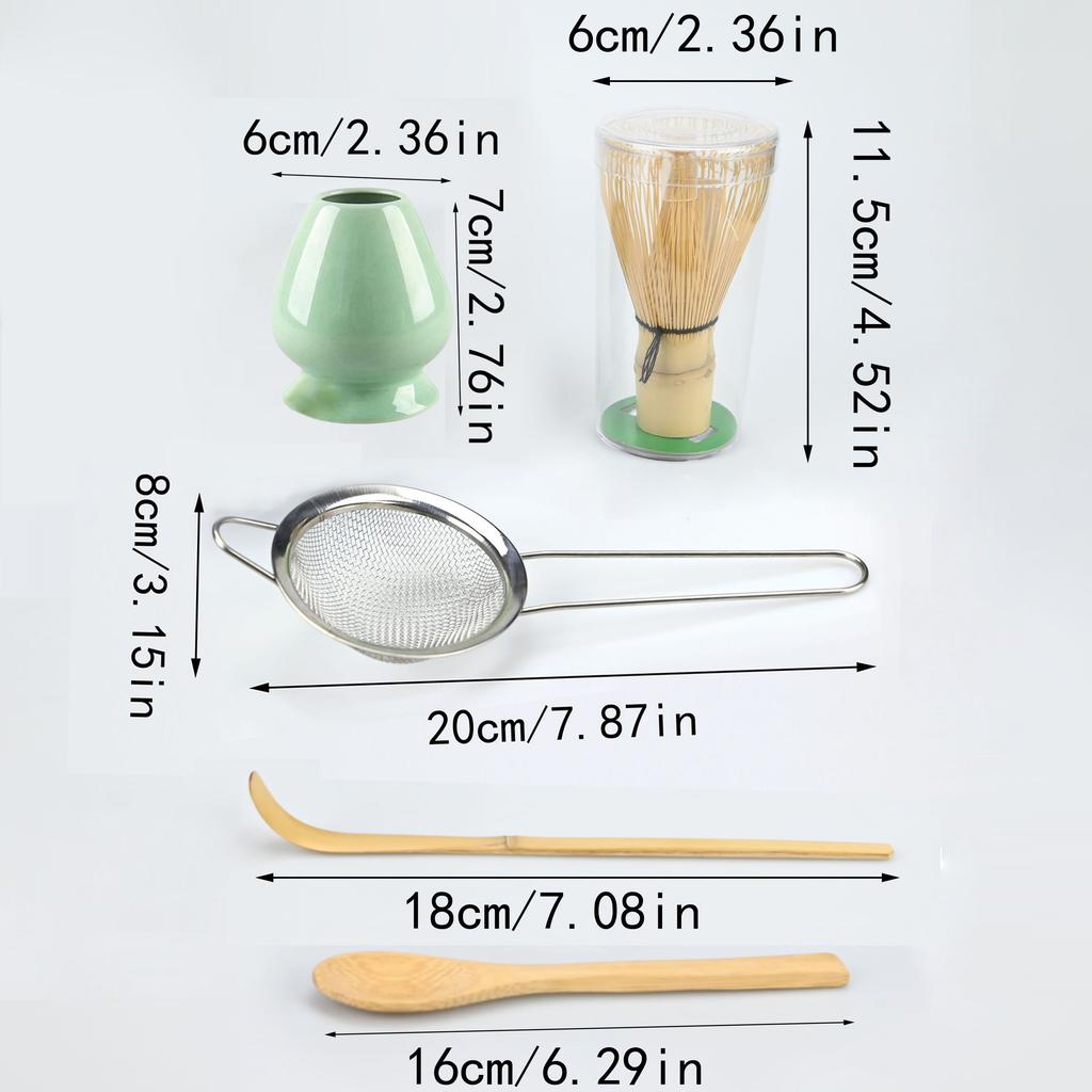 4PCS/5PCS/Set Bamboo Tea Spoon Matcha Whisk Tea Spoon And Scoop Tea Strainers Tea-making Tools