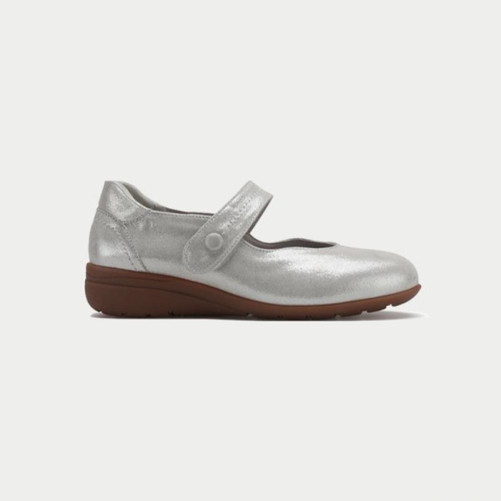 Vigevano Women S Comfort Mary Jane Flat ShoeS Silver 8vggr25S7l 225