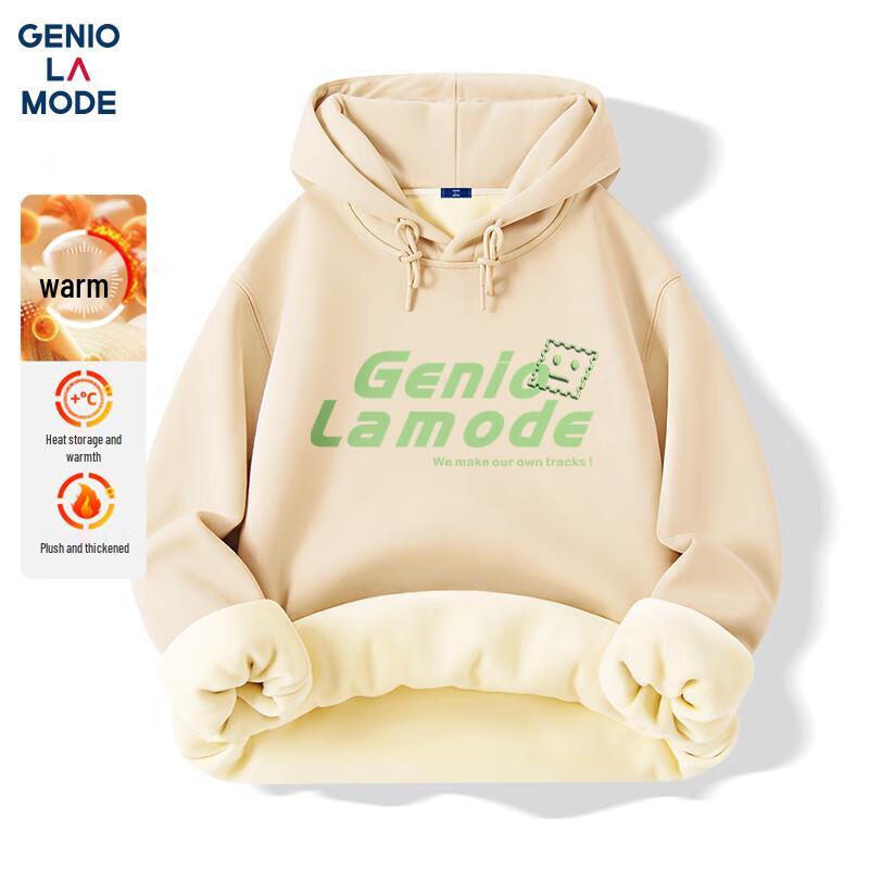 

GENIOLAMODE Мужская толстовка с капюшоном, на плюшевой подкладке, тяжелая 3XL