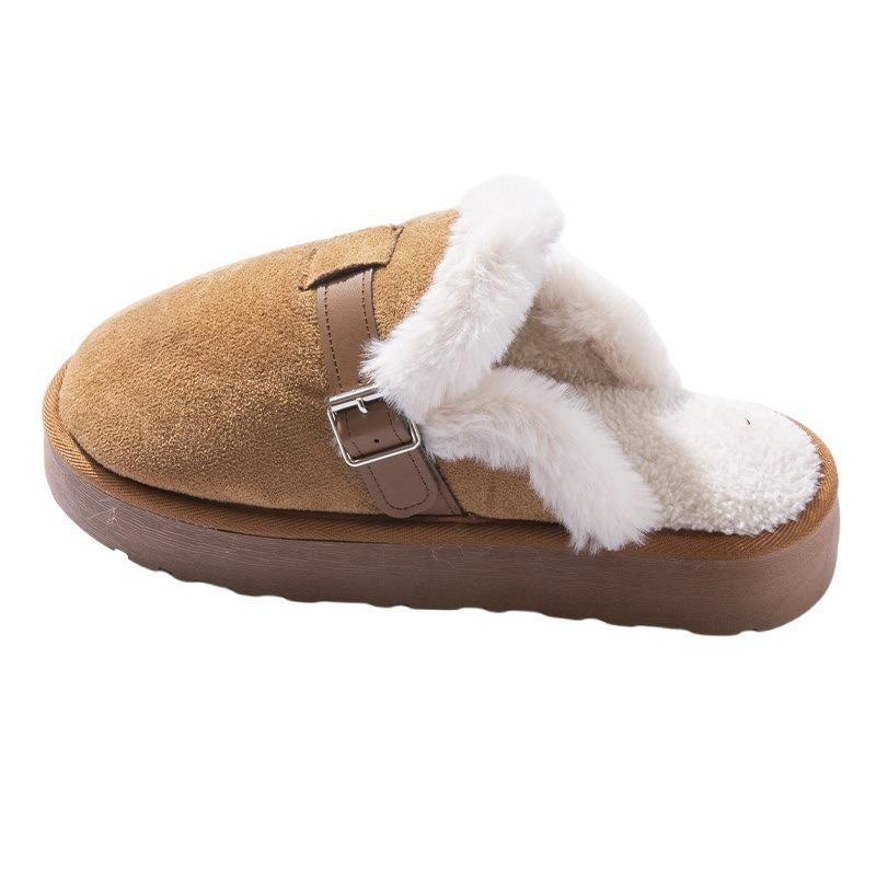 New Cotton Slippers, Warm Shoes, Plush Shoes, Indoor Anti-slip, and Outerwear Plush Shoes