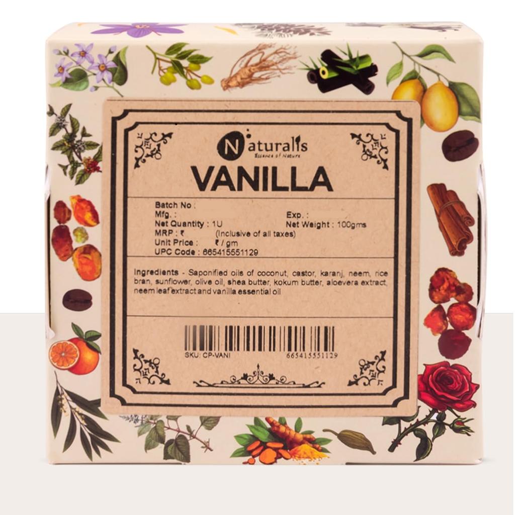 Hand Made Solid Premium Vanilla Soap, Luxury Vanilla Soap Bar, Cold Process Natural Organic Soap (100 Grams)
