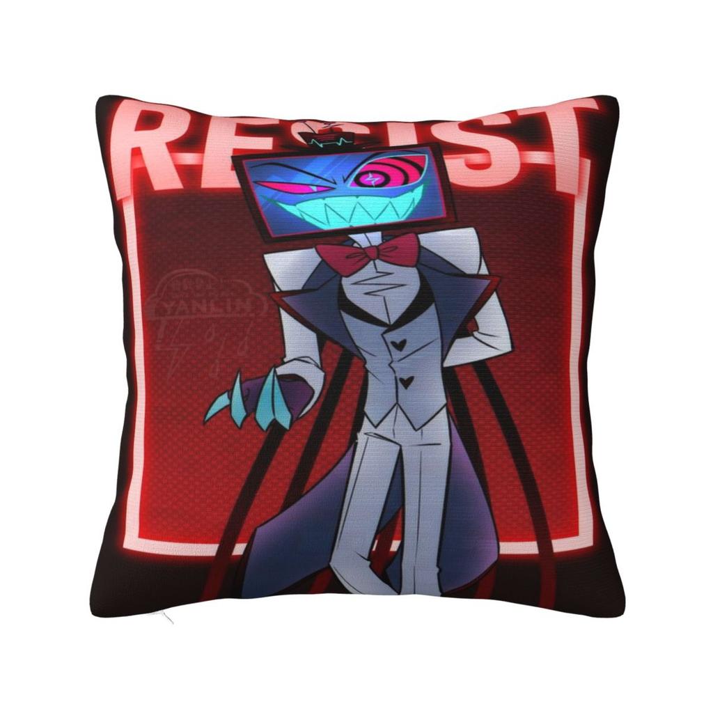 Hazbines Hoteles Alastor Vox 2 Printing Pillowcases Cushion Cover Pillow Covers Warm Home Decoration Square Multi-Size