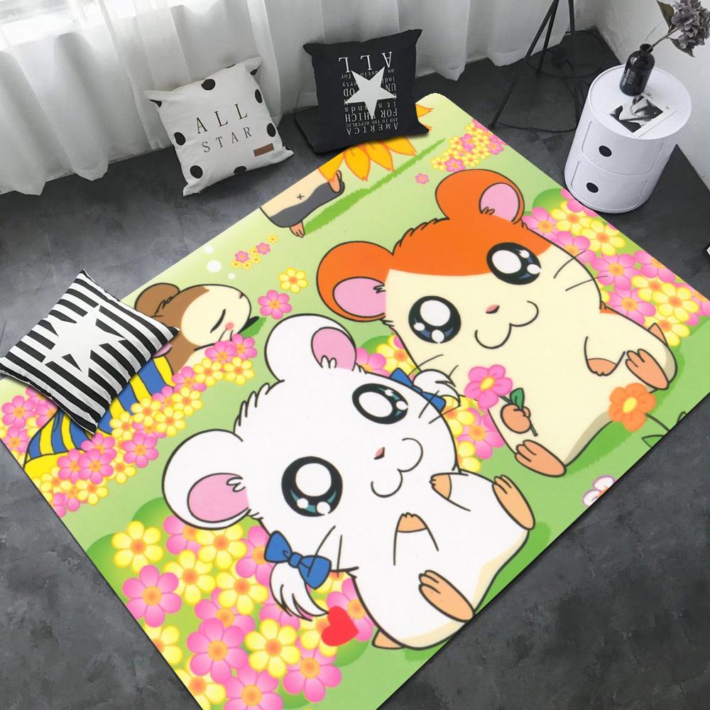 Animacinis mielas Hamtaro grindų kilimėlis Stačiakampis Neslystantis Namų Minkštas Kilimėlis Prieangio Vidaus Lauko Kilimėlis Sveikinimo Durų Kilimėlis