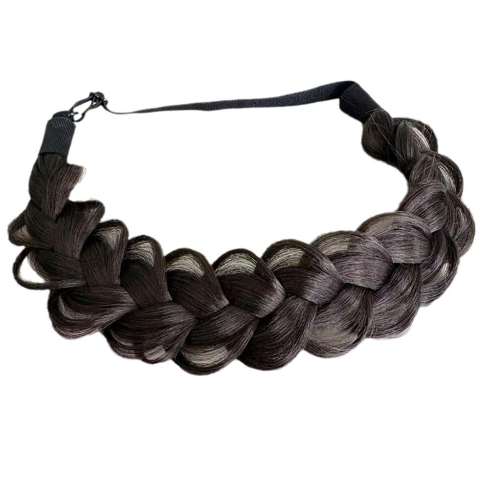 Adjustable Handmade Braids Wig Elastic Band Fishbone Braid Lazy Headband Commuting