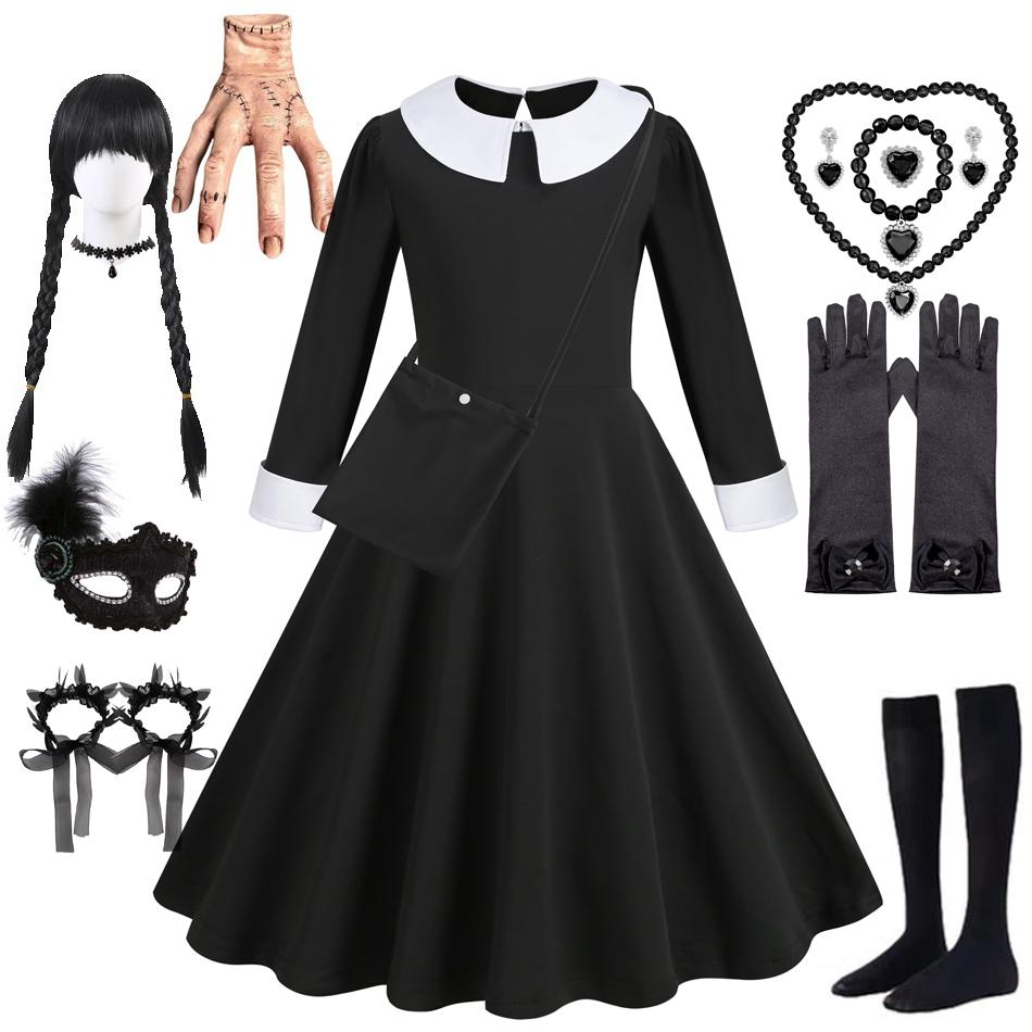 Halloween Dress Girl Costume for Girls Black Dress