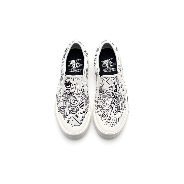(WMNS) Li-Ning Boogle x Steven Harrington Skate Shoes 'White Black' Women's AECR072-3