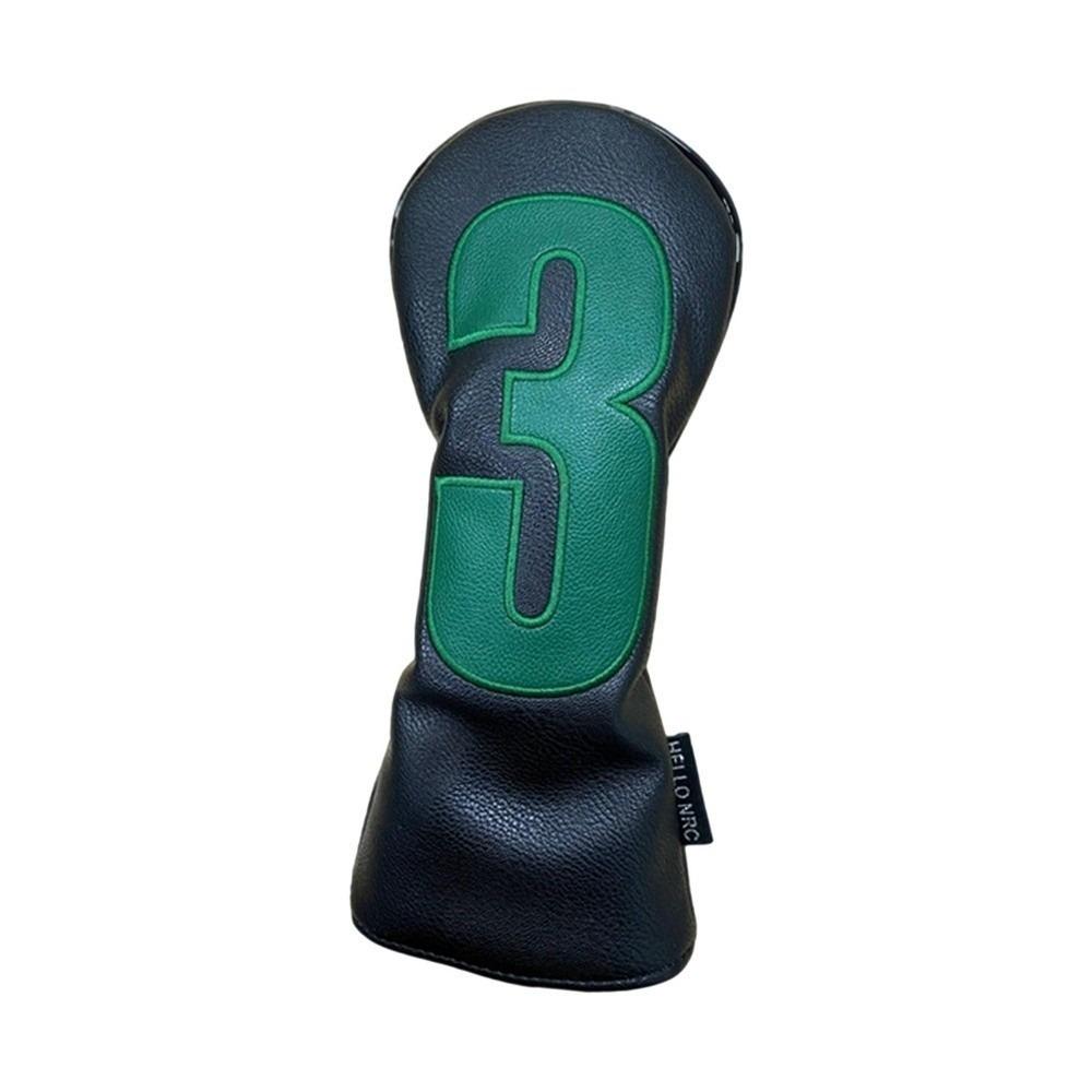 PU Leather Golf Club Cover 1 3 5 U Embroidered Portable Driver Fairway Multifunctional Golf Club Head