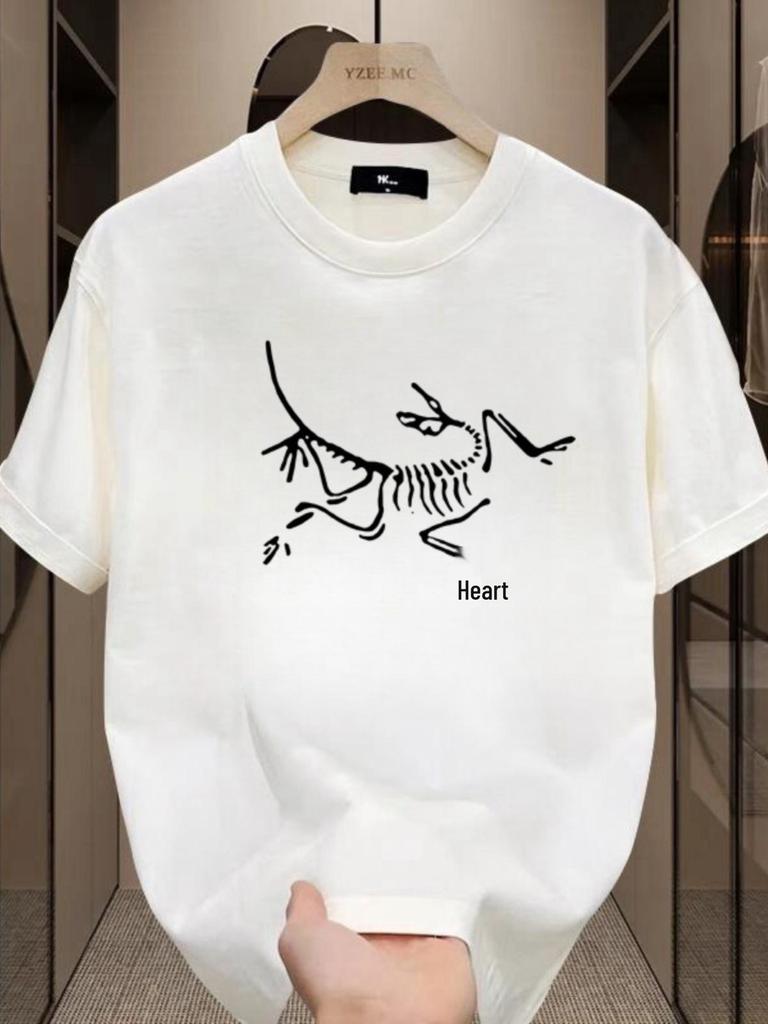 Bird Family Men's Heavyweight Double Yarn Combed Short Sleeve T-shirt - Summer Trend