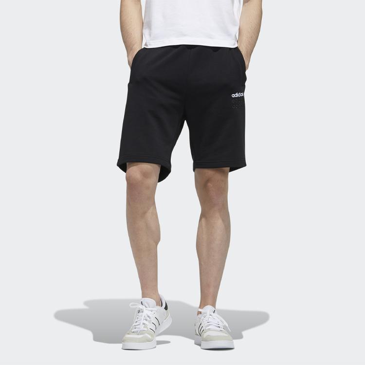 Adidas Neo Casual Sport Elastic Waist Breathable Slim Fit Shorts Men Bottoms Black GP4899