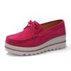 Women Cow Suede Casual Shoe Wedge Platform Height Increasing Single Shoes Tassel Muffin Shake Loafers Mother Walking Shoes 35-42