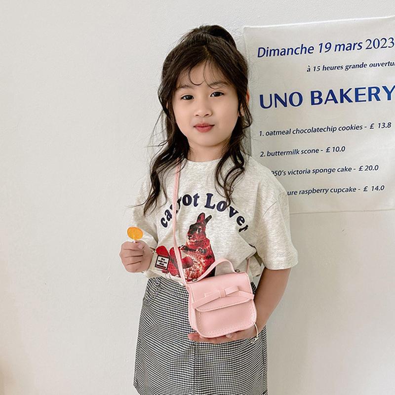 Fashion Small Purse Hand Bag For Little Girls Toddler Kids Cute Bow Messenger Bag Crossbody Bag Coin Wallet Single Shoulder Bag
