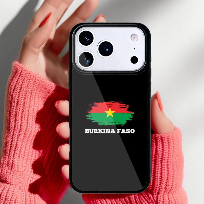 Burkina Faso Flag Phone Case for iPhone 17 16 15 14 13 Pro Max Back Cover for 12 11 Pro Coque
