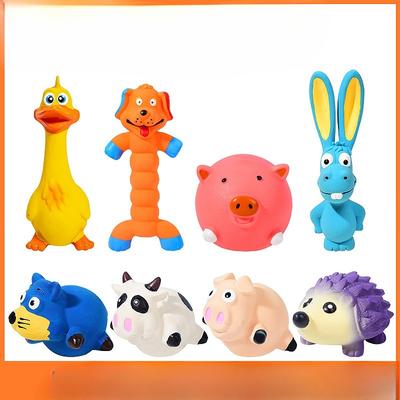 Pet Latex Toy Animal-shaped Latex Toy Squeaking Pig Head Ball Hedgehog Teething Toothbrushing Pet Toy
