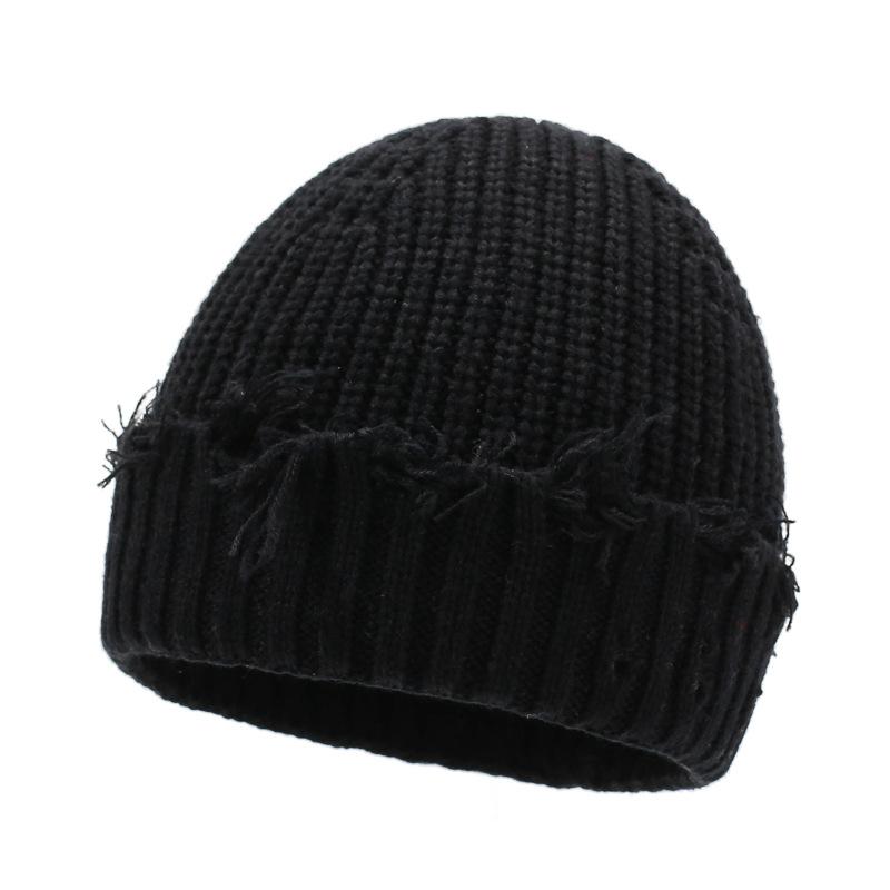 Autumn Winter Hole Knitted Warm Men Women Ear Guard Head Knitted Cap