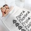 Charmed Names Classic Throw Blanket funny gift for babies Decorative Sofa Bed Blankets