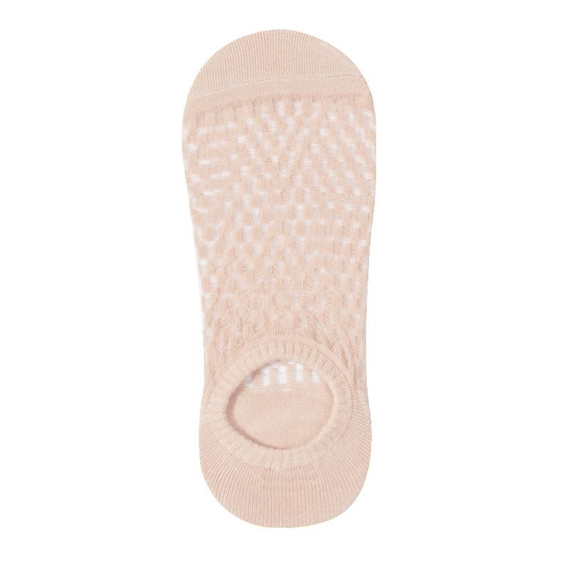 1 Pairs Boat Socks For Women Summer Thin Mesh Breathable Solid Color Socks Female Non-slip Invisible Shallow Crew Socks EMA