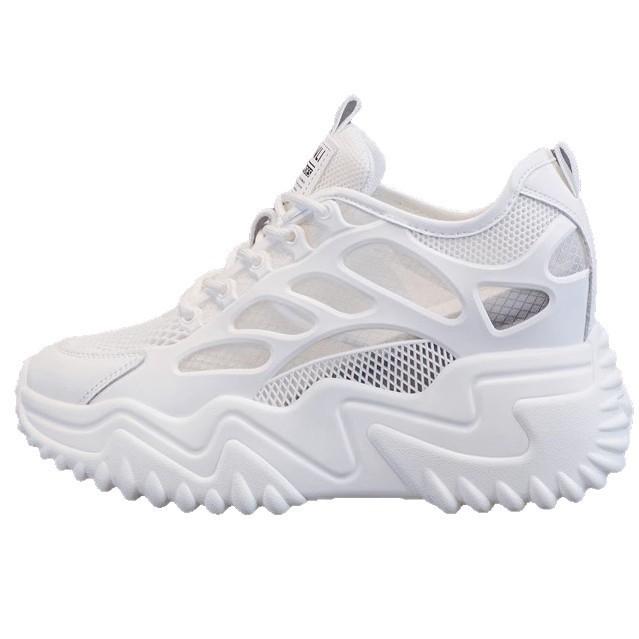 Casual women's shoes breathable mesh dad shoes autumn new lightweight thick-soled small height-increasing sneakers
