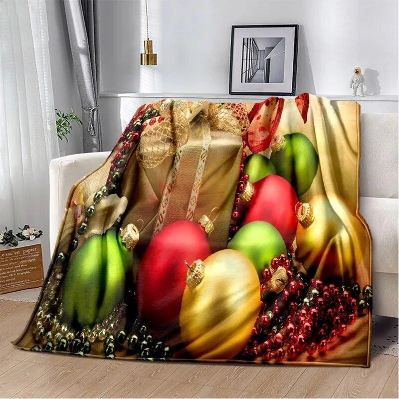 Desene animat Moș Crăciun Pom de Crăciun Fericit Cadou pentru copii Pătură moale de pluș, pătură de flanel Pătură pentru sufragerie dormitor canapea