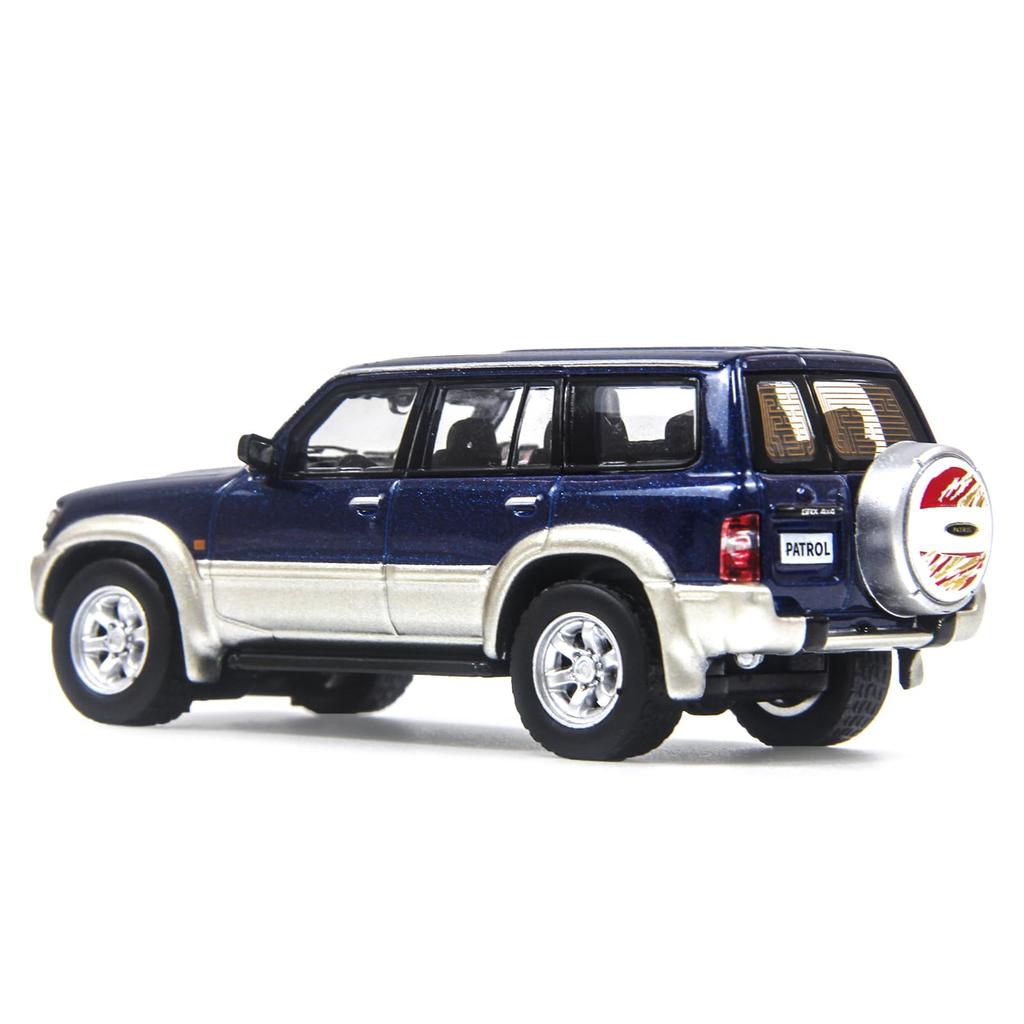 PAUDI MODEL Scale Diecast Nissan Patrol Y61 1998 Model Blue 1/64 Car,