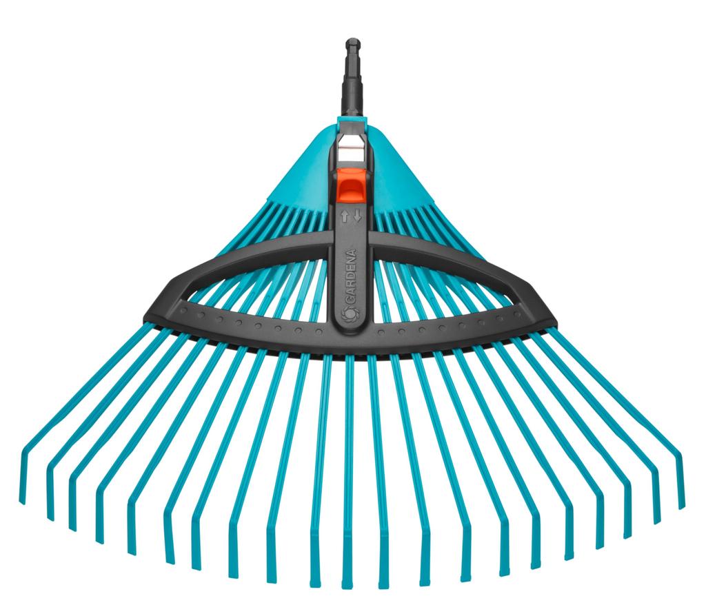 GARDENA Plastic Combi Product Up to 25 Years Rake, System, Turquoise, 35-52cm Wide, 3099-20, Warranty