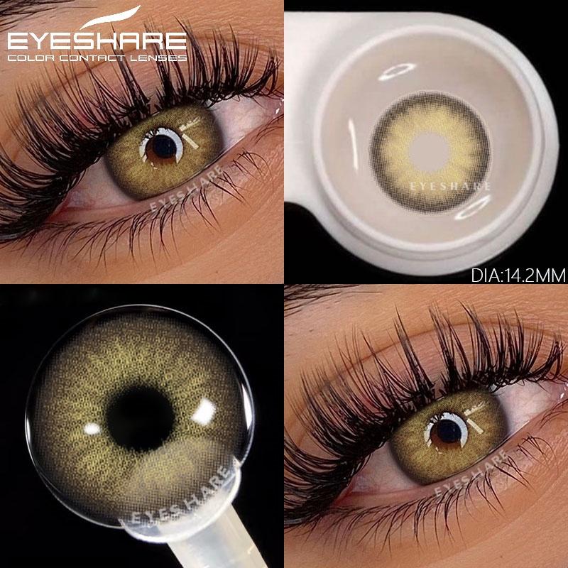 1 Pair New Colorful Contact Lenses for Eyes Blue Eye Lenses Beautiful Pupil Yearly Gray Lenses Cosmetic Green Contacts