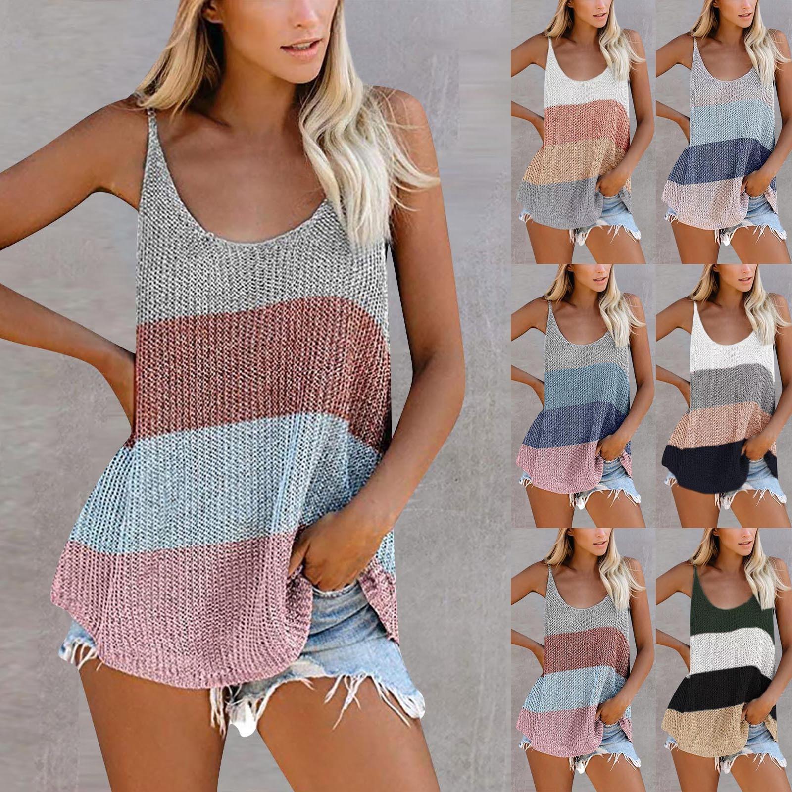 

Женская мода, однотонный топ из ледяного шелка с лямкой на шее, пляжный халат, бикини, майка