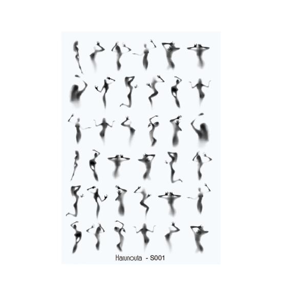 

Наклейка для ногтей Яркие Яркие Ультратонкие Черно-Белые Листья Цветок Ногтей Тропическая Геометрия 1